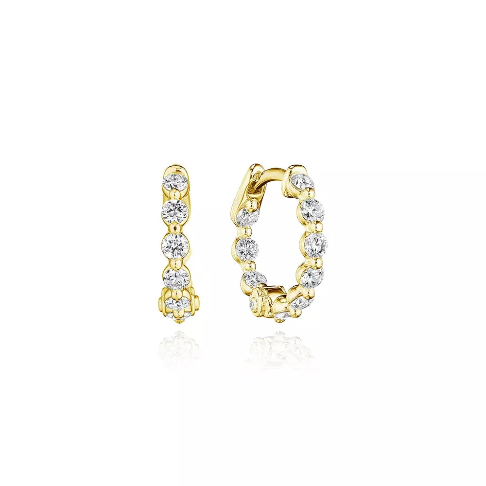 Verragio 16mm Majesty Diamond Inside-Out Hoop 18K Gold (1.05CTW) 4 Verragio 16mm Majesty Diamond Inside-Out Hoop 18K Gold (1.05CTW) - Image 2