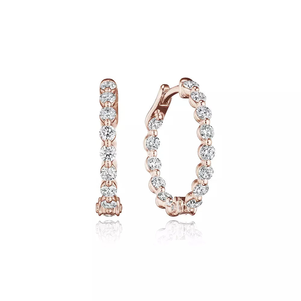 Verragio 22mm Majesty Diamond Inside-Out Hoop 18K Gold (1.80CTW) 5 Verragio 22mm Majesty Diamond Inside-Out Hoop 18K Gold (1.80CTW) - Image 3