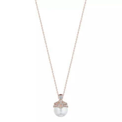 Verragio Reverie Floret Diamond & Pearl Cap Pendant 18K Gold (0.20CTW)