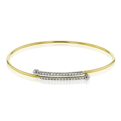Simon G Bangle In 18k Gold With Diamonds 3 Simon G Bangle In 18k Gold With Diamonds