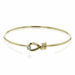 Simon G Belt Bangle In 18k Gold With Diamonds
