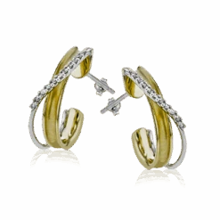 Simon G Le2130 Clio Earrings In 18k Gold With Diamonds