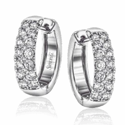 Simon G Le4390 Huggie Hoop Earrings In 18k Gold With Diamonds