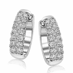 Simon G Le4391 Hoop Earrings In 18k Gold With Diamonds