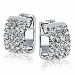 Simon G Le4395 Hoop Earring In 18k Gold With Diamonds