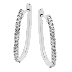 Simon G Le4617 Hoop Earring In 18k Gold With Diamonds