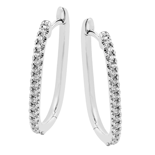 Simon G Le4617 Hoop Earring In 18k Gold With Diamonds 3 Simon G Le4617 Hoop Earring In 18k Gold With Diamonds