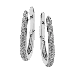 Simon G Le4621 Hoop Earring In 18k Gold With Diamonds