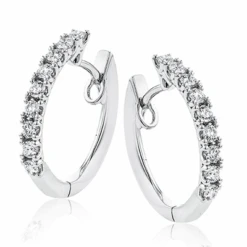 Simon G Le4646 Hoop Earring In 18k Gold With Diamonds