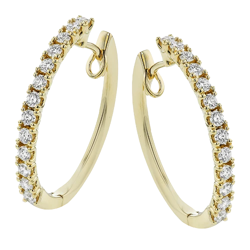 Simon G Le4647 Sg Hoop Earring LE4647-Y 3 Simon G Le4647 Sg Hoop Earring LE4647-Y