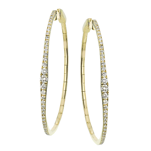 Simon G Le4651 Hoop Earrings In 18k Gold With Diamonds 3 Simon G Le4651 Hoop Earrings In 18k Gold With Diamonds