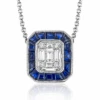 Simon G Sapphire Pendant Necklace In 18k Gold With Diamonds 1 Simon G Sapphire Pendant Necklace In 18k Gold With Diamonds -DIAMOND JEWELRY SHOP LP4555 WHITE 18K X