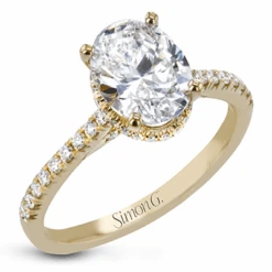 Simon G. Oval Cut Hidden Halo Engagement Ring Setting (0.32CTW) -DIAMOND JEWELRY SHOP LR2345 WHITE 18K SEMI YELLOW 400x 1f7e3972 49fb 4693 a4a1 d97388de9e33