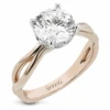 Simon G. Engagement Ring Setting With Hidden Diamond Accent (0.04CTW) -DIAMOND JEWELRY SHOP LR2945 WHITE 18K SEMI ROSE
