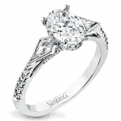Simon G. Oval Engagement Ring Setting (0.40CTW)