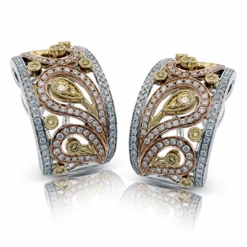 Simon G Me1426 Earrings In 18k Gold With Diamonds