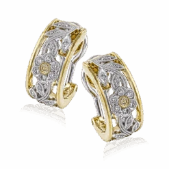 Simon G Trellis Trellis Earrings In 18k Gold With Diamonds