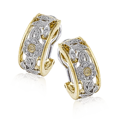 Simon G Trellis Trellis Earrings In 18k Gold With Diamonds 3 Simon G Trellis Trellis Earrings In 18k Gold With Diamonds