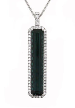 Tourmaline And Diamond Fashion Pendant