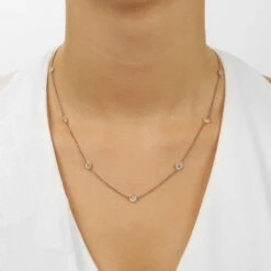 14K Gold Diamonds By The Yard Bezel Diamond Necklace (0.25, 0.50, 0.75, 1.00, 1.50 Or 2.00CTW) 24 14K Gold Diamonds By The Yard Bezel Diamond Necklace (0.25, 0.50, 0.75, 1.00, 1.50 Or 2.00CTW) -DIAMOND JEWELRY SHOP NK10029 4PF Model