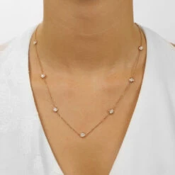 14K Gold Diamonds By The Yard Bezel Diamond Necklace (0.25, 0.50, 0.75, 1.00, 1.50 Or 2.00CTW) 26 14K Gold Diamonds By The Yard Bezel Diamond Necklace (0.25, 0.50, 0.75, 1.00, 1.50 Or 2.00CTW) -DIAMOND JEWELRY SHOP NK10030 4PF Model