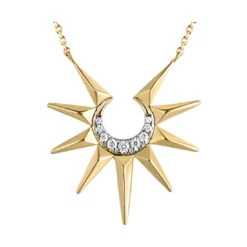 14Kt Yellow Gold Diamond 1/20Ctw Necklace