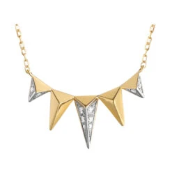 14Kt Yellow Gold Diamond 1/8Ctw Necklace