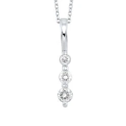 3 Stone Diamond Necklace 1 CTW