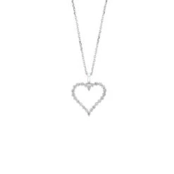 Diamond Open Heart Necklace 1/4, 1/2, Or 1 CTW