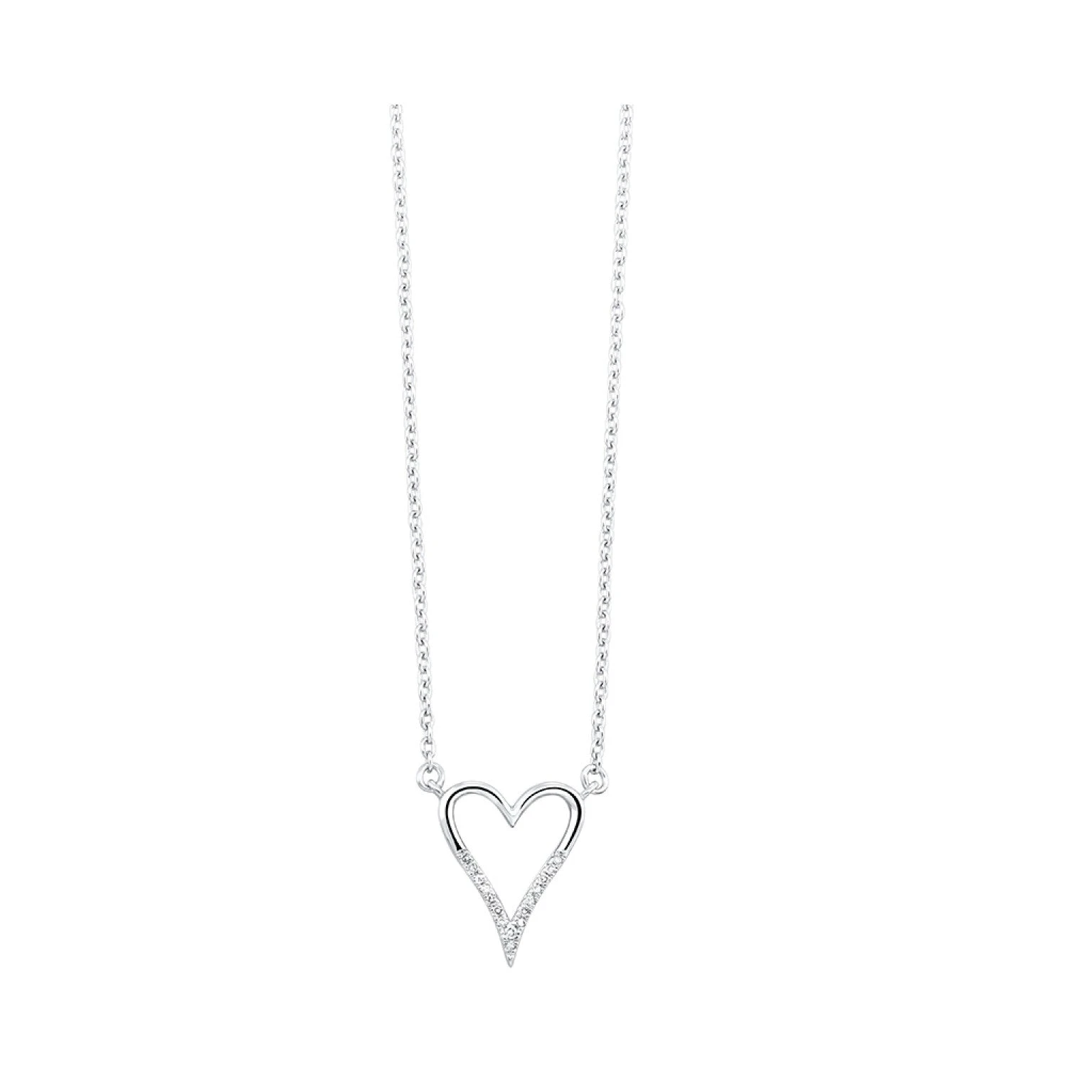 Silver Heart Diamond Pendant (0.25CTW) 3 Silver Heart Diamond Pendant (0.25CTW)