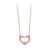 10K Rose Gold Heart Pendant With Diamond