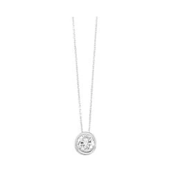 White Gold 1ctw Diamond Pendant Necklace