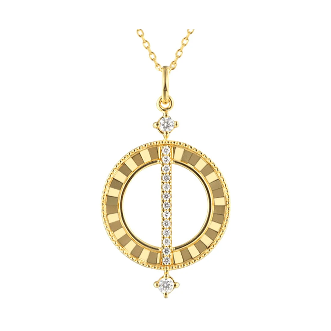 14Kt Yellow Gold Diamond 1/5Ctw Pendant 3 14Kt Yellow Gold Diamond 1/5Ctw Pendant