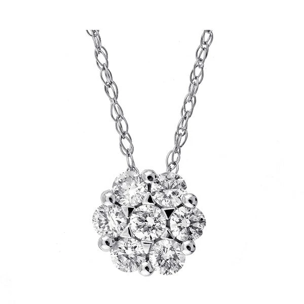 14k Diamond Bouquet Pendant - 1/10 3 14k Diamond Bouquet Pendant - 1/10