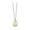 Gold Silver Diamond Pendant -DIAMOND JEWELRY SHOP PD40997 1YSSD