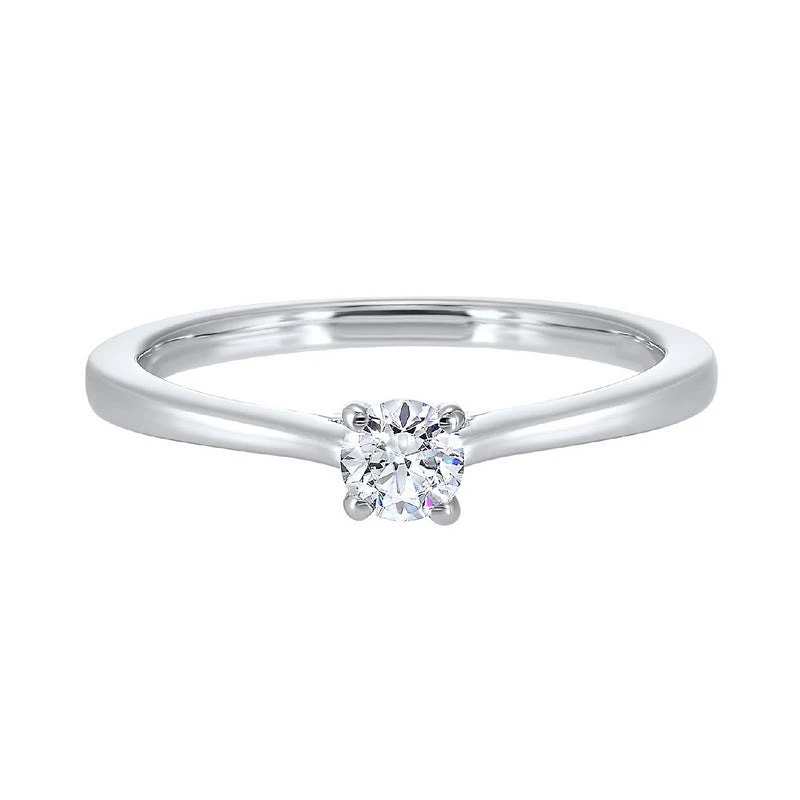 .50 CT Diamond Solitaire Ring Set In 14K White Gold 3 .50 CT Diamond Solitaire Ring Set In 14K White Gold