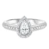 Tru Reflection Complete Ring With Pear Cut Diamond And Halo 2 Tru Reflection Complete Ring With Pear Cut Diamond And Halo -DIAMOND JEWELRY SHOP RG63189 4WB