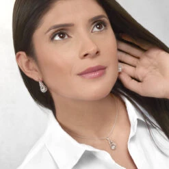 Silver Diamond Rhythm Of Love Earrings -DIAMOND JEWELRY SHOP ROL1019 SSWD ROL1020 SSWD ValentinesUpscale 202482700