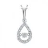 10K White Gold & Diamond Rhythm Of Love Pendant (0.20 Ctw) -DIAMOND JEWELRY SHOP ROL1023 1WC