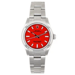 Rolex 277200 Mid-Size Oyster Perpetual Coral Red Dial 31mm (Pre-owned)