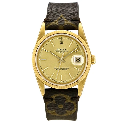 Rolex Datejust 18K Yellow Gold Louis Vuitton Strap (Pre-owned) 3 Rolex Datejust 18K Yellow Gold Louis Vuitton Strap (Pre-owned)