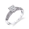 Sylvie Roial Round Vintage Engagement Ring Setting -DIAMOND JEWELRY SHOP S1392