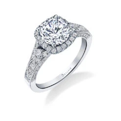 Sylvie Cheri Round Vintage Engagement Ring Setting
