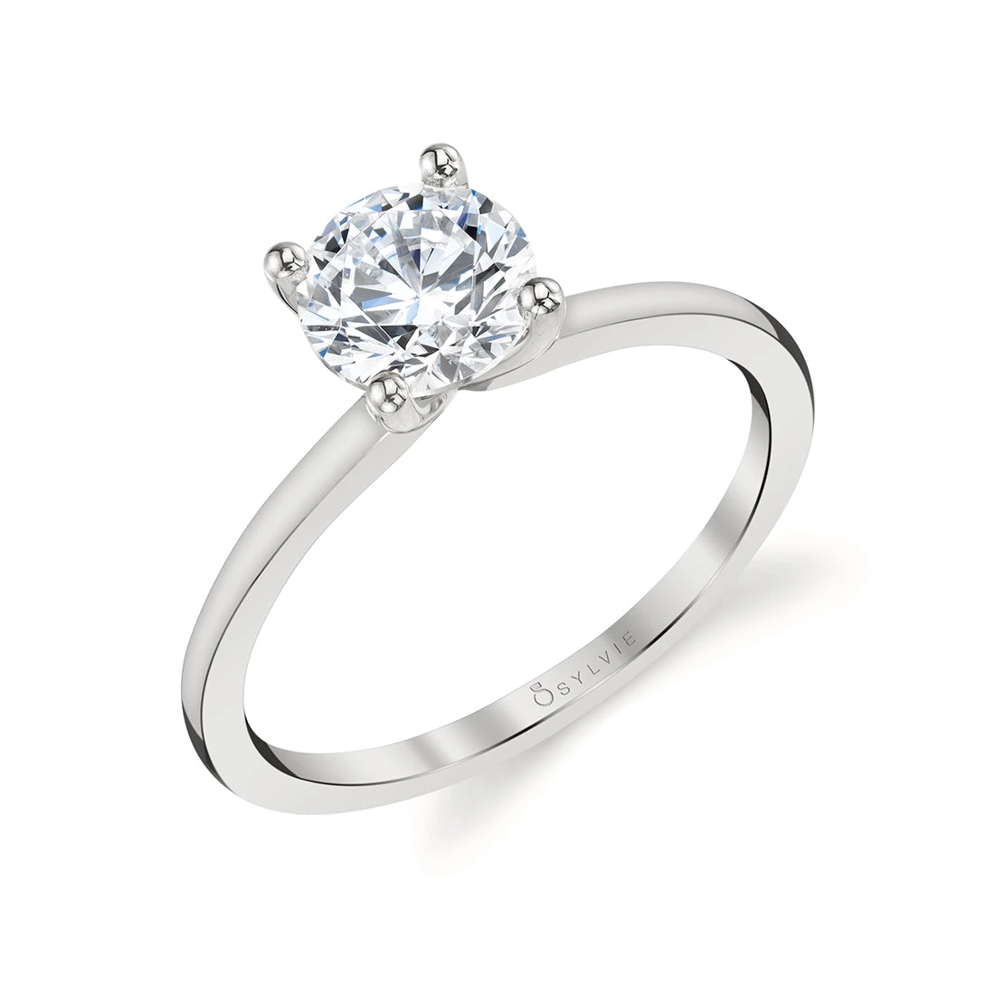 Sylvie Amelia Oval Or Round Cut Solitaire Engagement Ring Setting 4 Sylvie Amelia Oval Or Round Cut Solitaire Engagement Ring Setting - Image 2