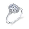 Sylvie Alexandra Oval Cut Halo Diamond Engagement Ring Setting 1 Sylvie Alexandra Oval Cut Halo Diamond Engagement Ring Setting -DIAMOND JEWELRY SHOP S1814
