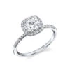 Sylvie Classic Halo Engagement Ring Setting