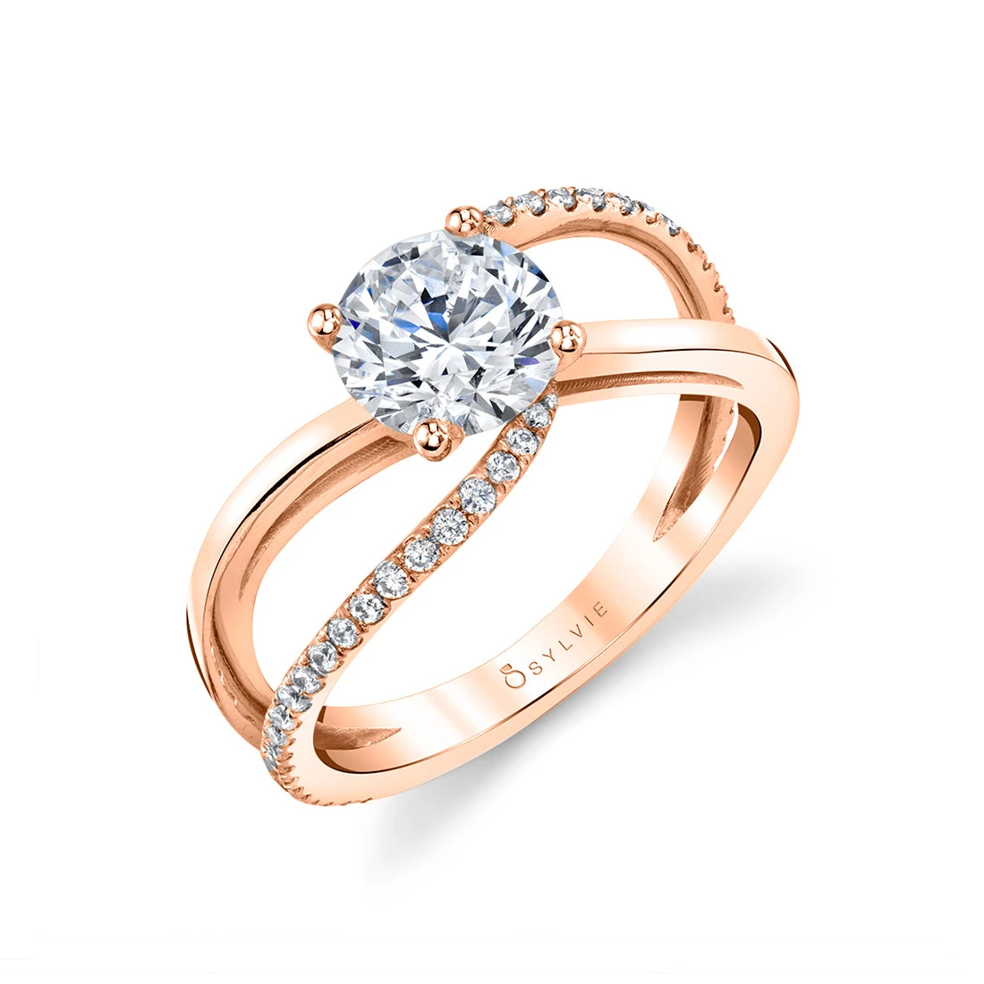 Sylvie Flavia Classic Split Band Engagement Ring Setting 5 Sylvie Flavia Classic Split Band Engagement Ring Setting - Image 3