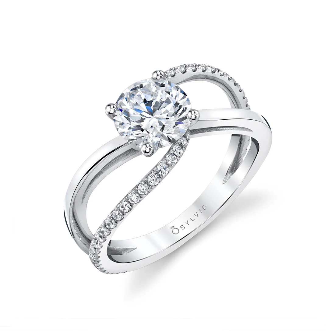 Sylvie Flavia Classic Split Band Engagement Ring Setting 3 Sylvie Flavia Classic Split Band Engagement Ring Setting