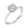 Sylvie Elsie Cushion Cut Solitaire Halo Engagement Ring Setting -DIAMOND JEWELRY SHOP S1993CU