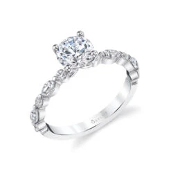 Sylvie Felicity Round Classic Engagement Ring Setting
